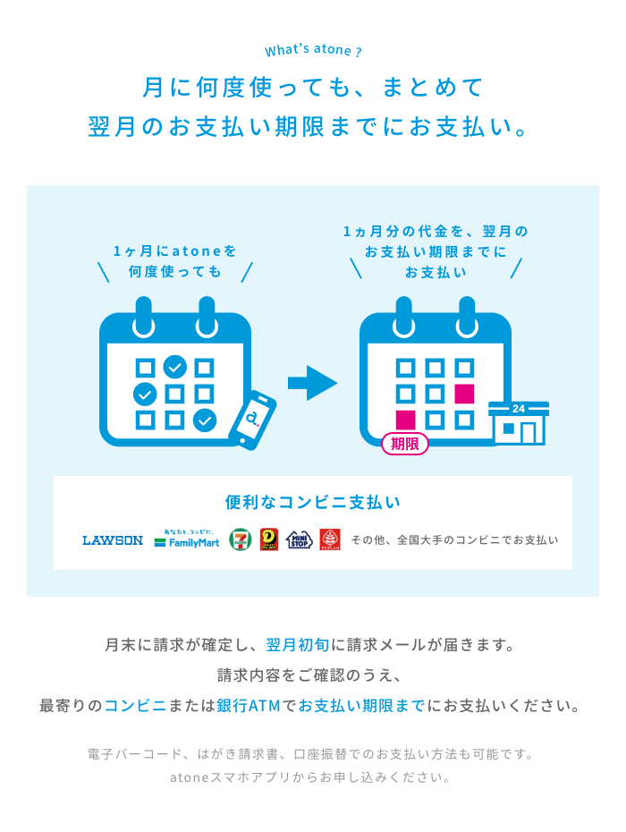 atone翌月払い