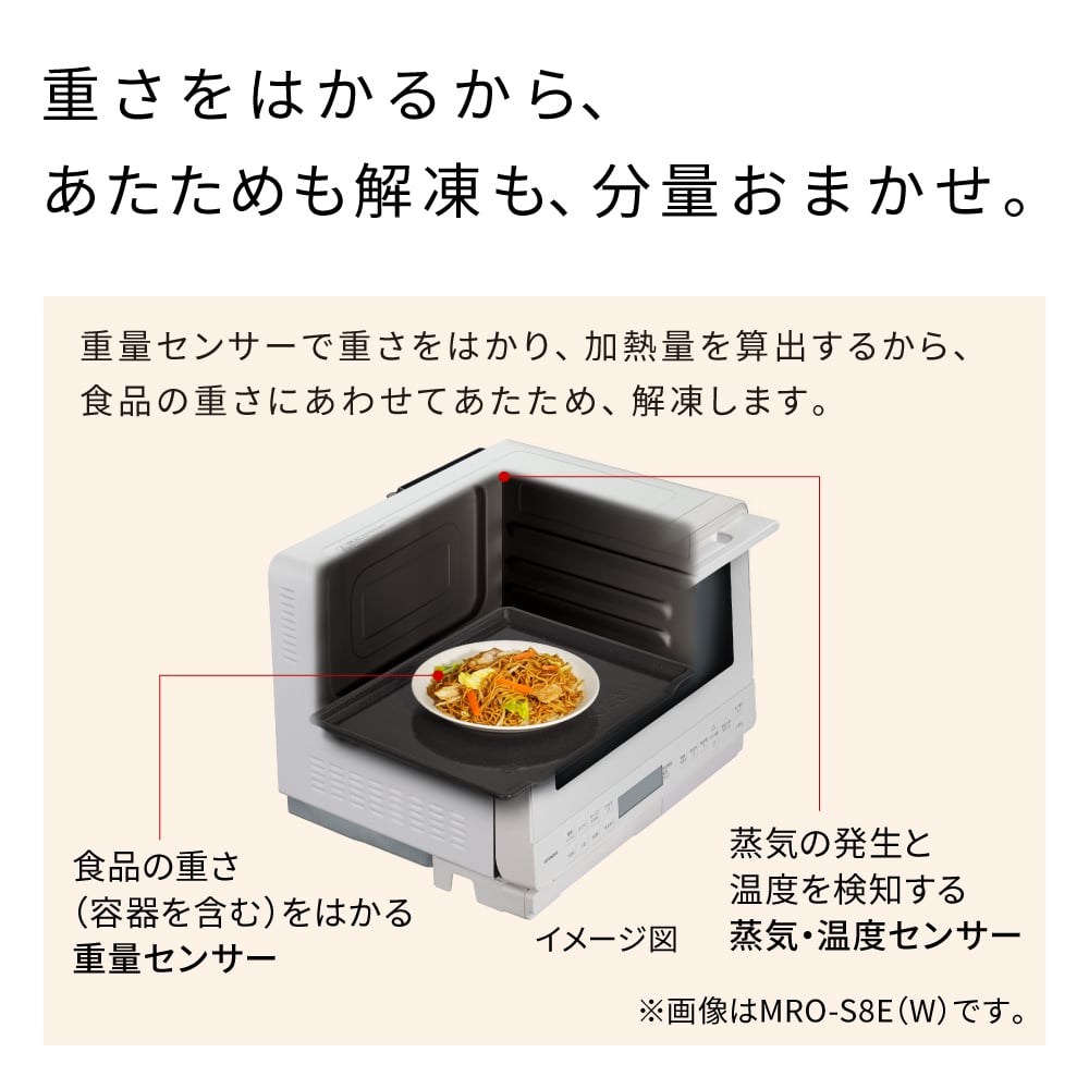 オーブンレンジ MRO-S8E W らくメンテ(ホワイト): キッチン家電/日立の