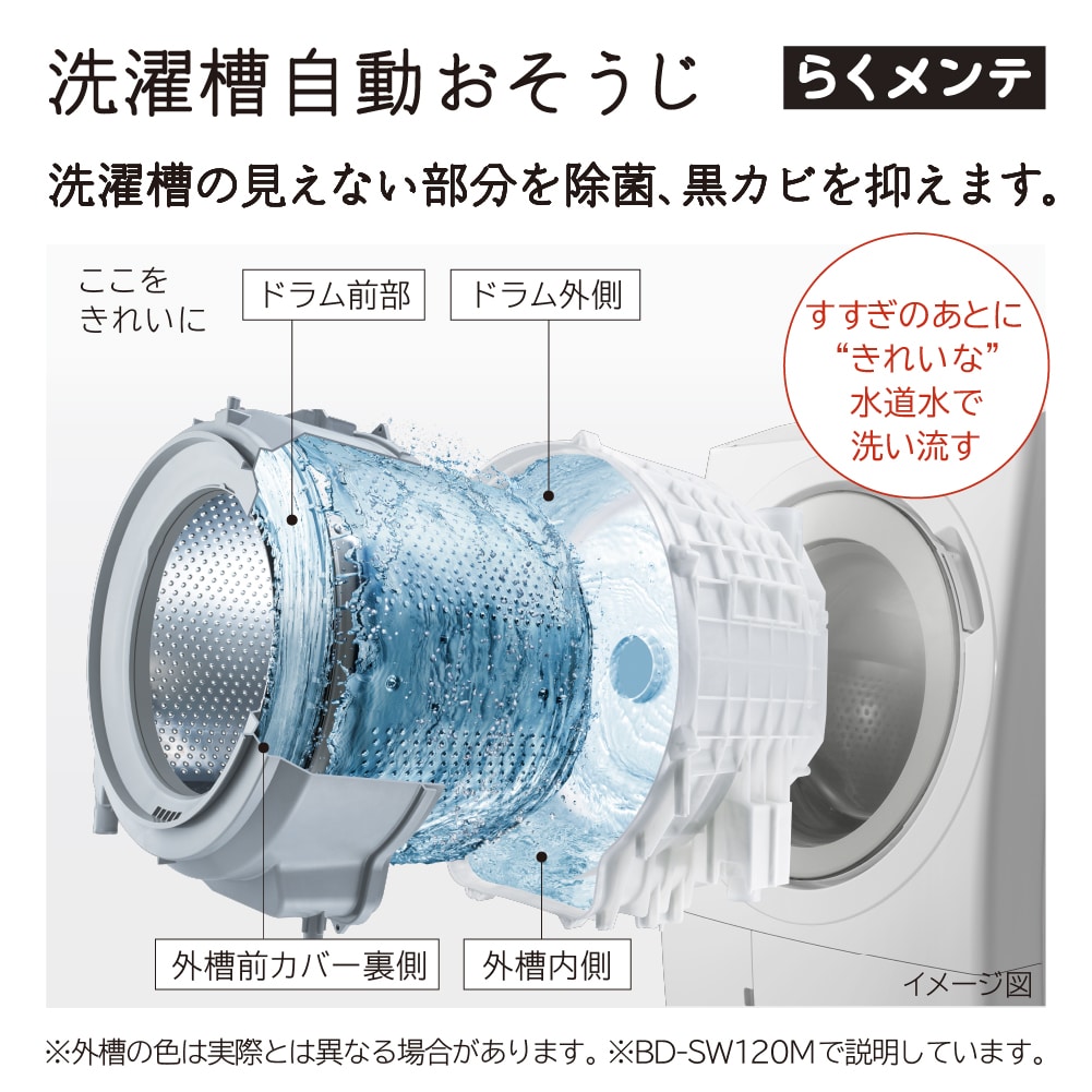 HITACHI ドラム式洗濯機 12kg/6kg 分解洗浄済 日立 洗濯機 ドラム式 12kg ドラム式洗濯乾燥機 BD-SW120KL(W