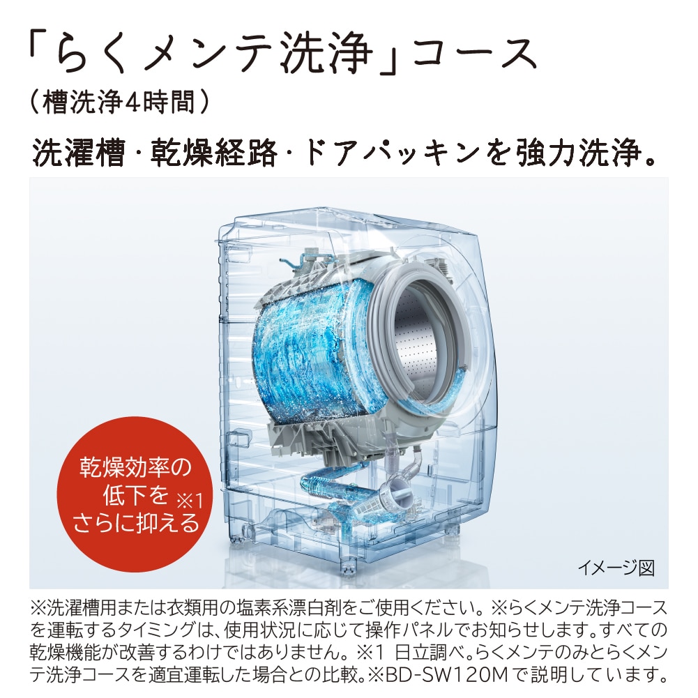 ドラム式洗濯乾燥機（洗濯:12kg・乾燥:6kg・左開き）BD-SV120ML