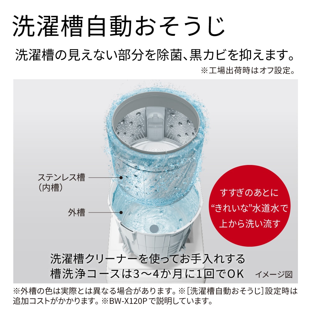 タテ型洗濯機(8kg) BW-V80P C サテンベージュ