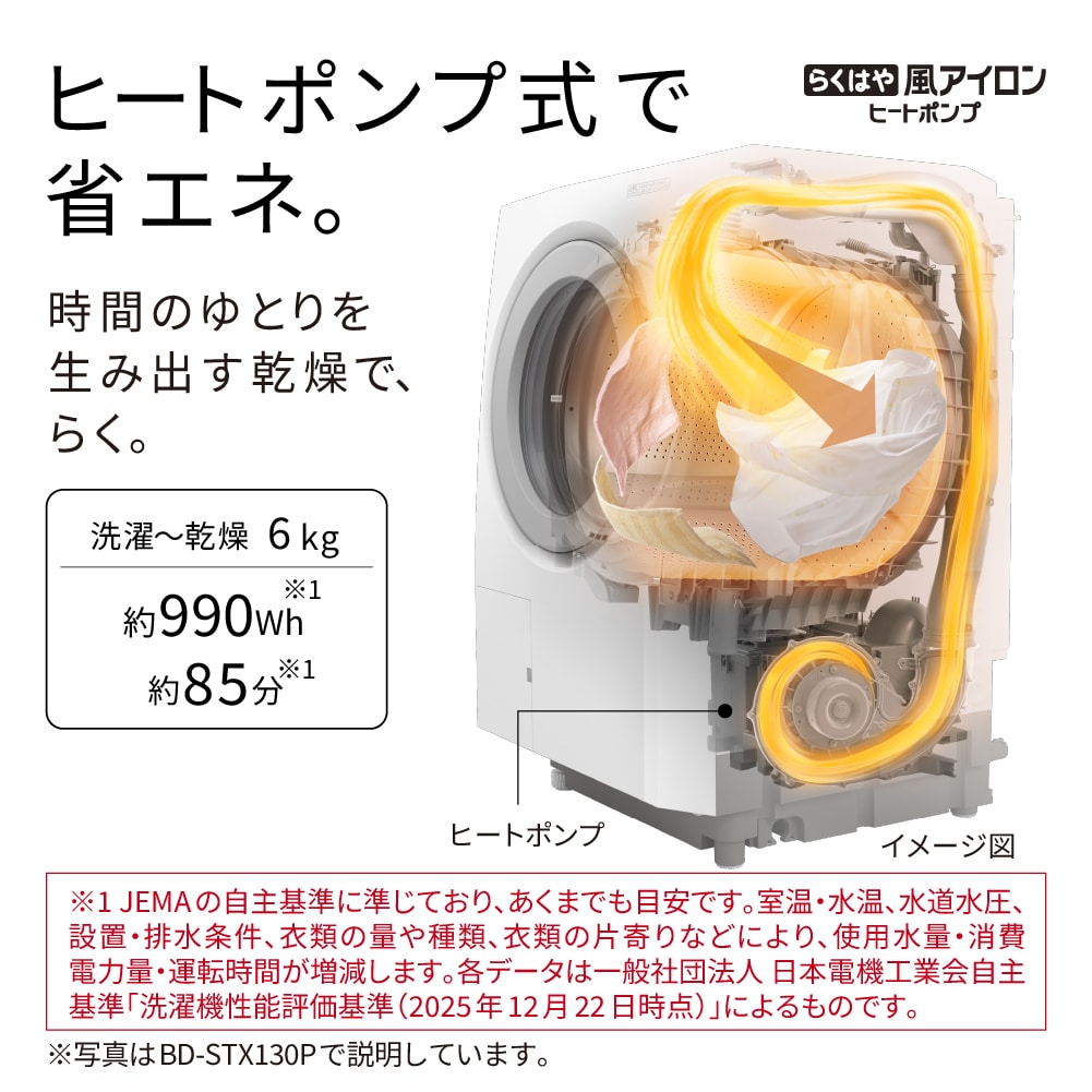 ドラム式洗濯乾燥機( ビッグドラム )BD-SVX120PR W ホワイト