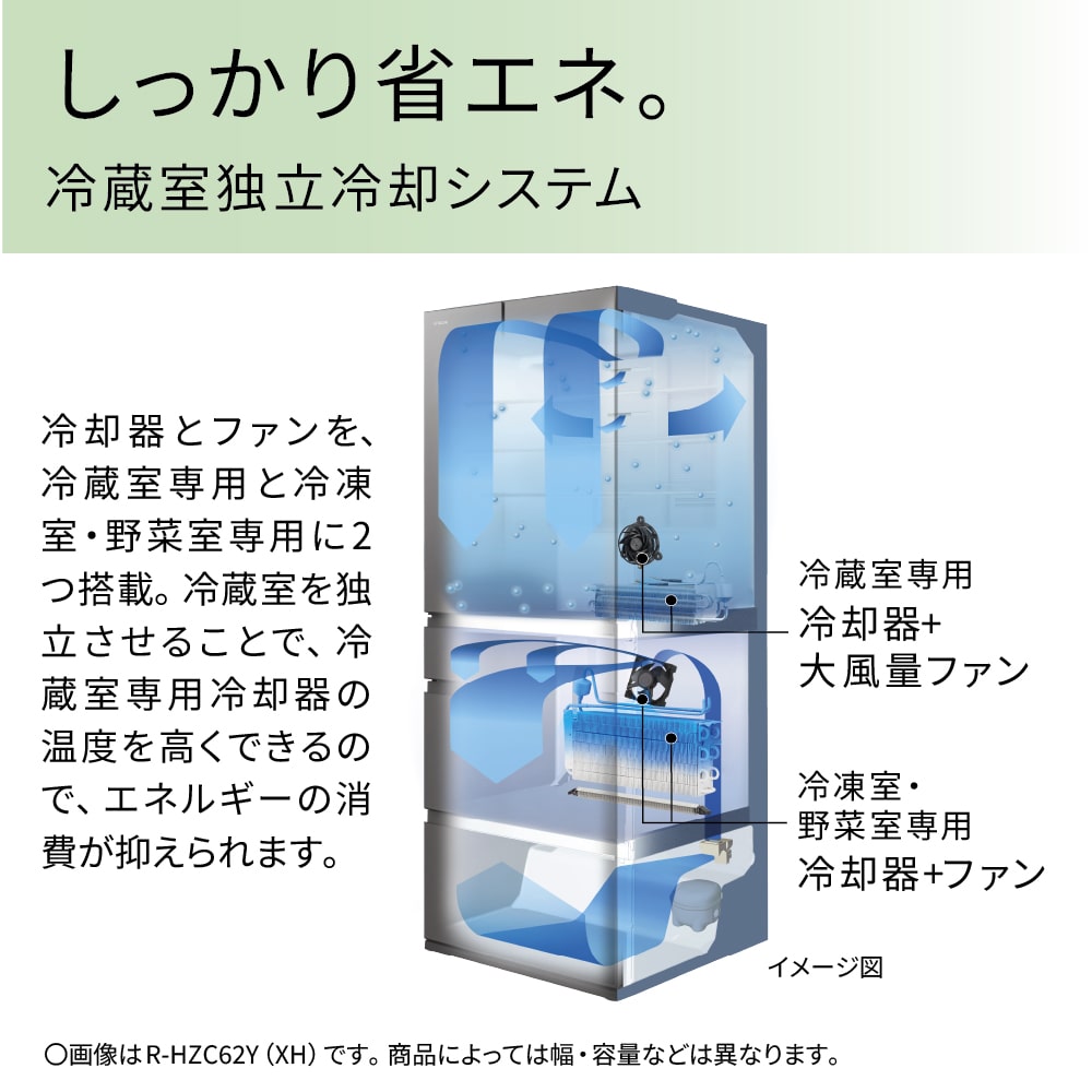 冷蔵庫（617L）R-HWC62Y H(ブラストモーブグレー): キッチン家電/日立