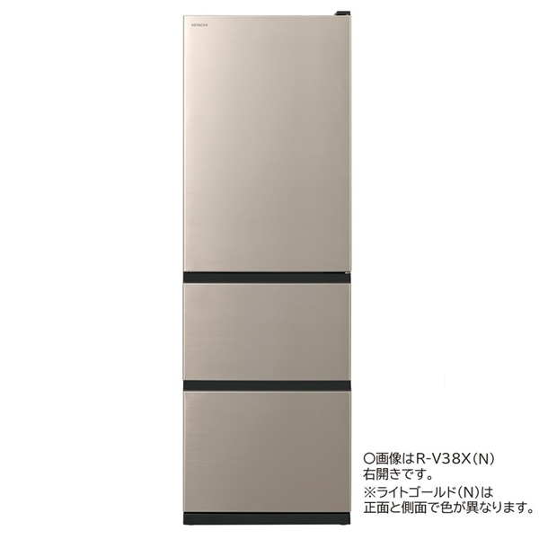 日立 3ドア 冷蔵庫 R-K38JV(T) 375L ライトブラウン 19年製 ヨドバシ.com - 日立 HITACHI 冷蔵庫 (375L・右開き) 3ドア