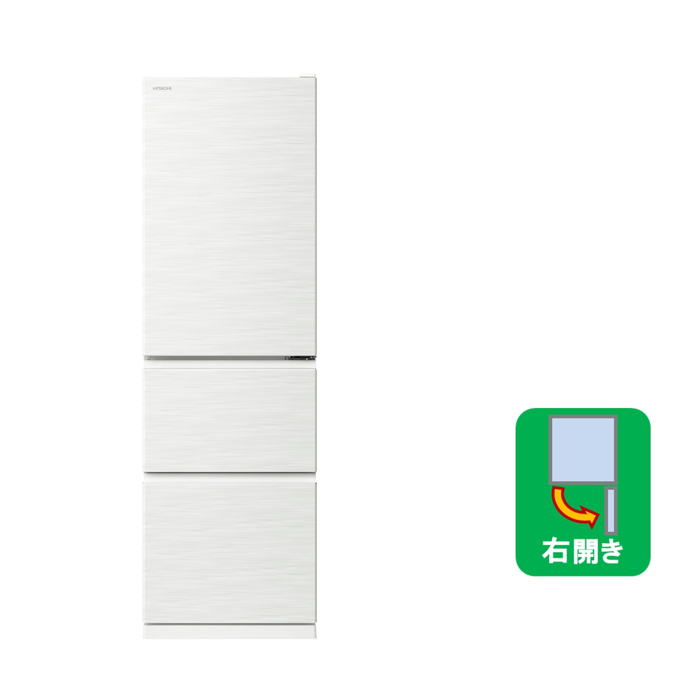 冷蔵庫（315L・右開き） R-V32TV W(ピュアホワイト): キッチン 